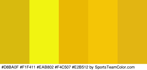 #D8BA0F #F1F411 #EAB802 #F4C507 #E2B512 Colors