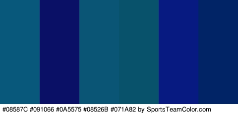 #08587C #091066 #0A5575 #08526B #071A82 #012466 Colors