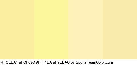 #FCEEA1 #FCF69C #FFF1BA #F9EBAC Colors