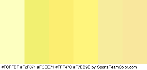 #FCFFBF #F2F071 #FCEE71 #FFF47C #F7EB9E #F9E79D Colors