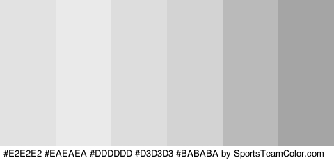 #E2E2E2 #EAEAEA #DDDDDD #D3D3D3 #BABABA #A5A5A5 Colors