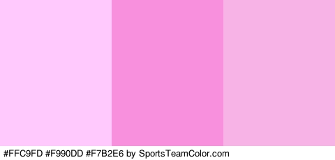 #FFC9FD #F990DD #F7B2E6 Colors