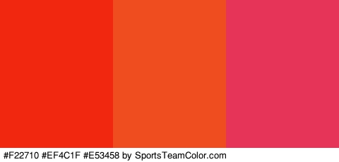 #F22710 #EF4C1F #E53458 Colors