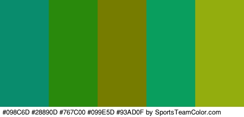 #098C6D #28890D #767C00 #099E5D #93AD0F Colors