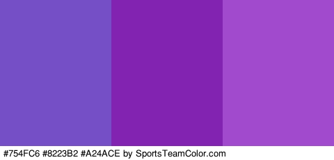 #754FC6 #8223B2 #A24ACE Colors