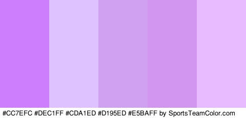 #CC7EFC #DEC1FF #CDA1ED #D195ED #E5BAFF Colors