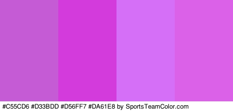 #C55CD6 #D33BDD #D56FF7 #DA61E8 Colors