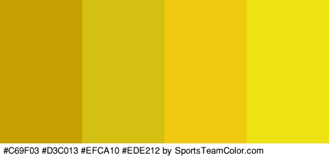 #C69F03 #D3C013 #EFCA10 #EDE212 Colors