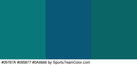 #09787A #095877 #0A6666 Colors