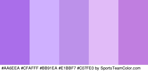 #AA6EEA #CFAFFF #BB91EA #E1BBF7 #C07FE0 Colors