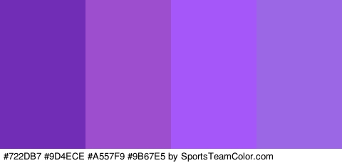 #722DB7 #9D4ECE #A557F9 #9B67E5 Colors