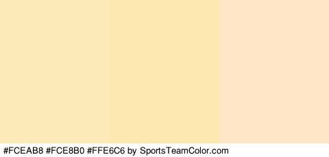 #FCEAB8 #FCE8B0 #FFE6C6 Colors