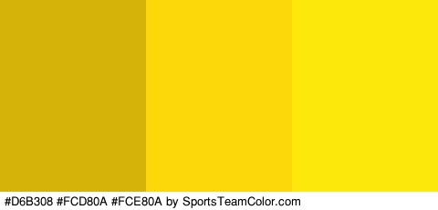 #D6B308 #FCD80A #FCE80A Colors