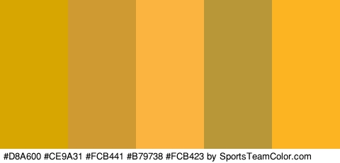 #D8A600 #CE9A31 #FCB441 #B79738 #FCB423 Colors