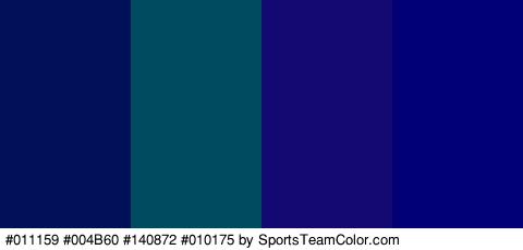 #011159 #004B60 #140872 #010175 Colors