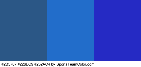 #2B5787 #226DC9 #252AC4 Colors