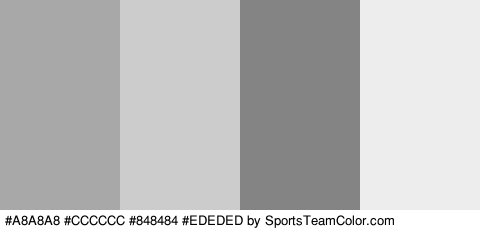 #A8A8A8 #CCCCCC #848484 #EDEDED Colors