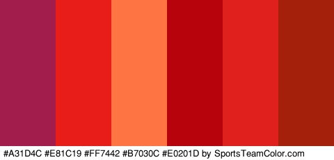 #A31D4C #E81C19 #FF7442 #B7030C #E0201D #A5200B Colors