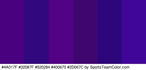 #4A017F #32087F #520284 #400670 #2D067C #400699 Colors