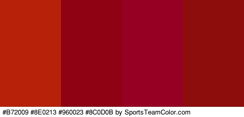 #B72009 #8E0213 #960023 #8C0D0B Colors