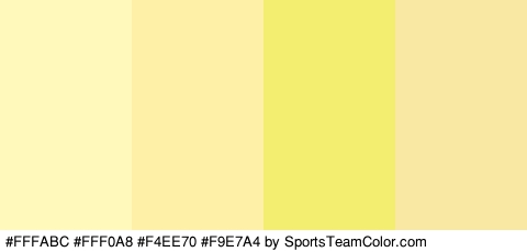 #FFFABC #FFF0A8 #F4EE70 #F9E7A4 Colors