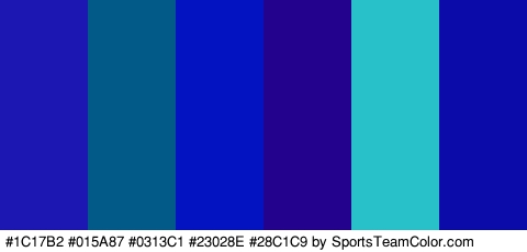 #1C17B2 #015A87 #0313C1 #23028E #28C1C9 #0B0BAA Colors