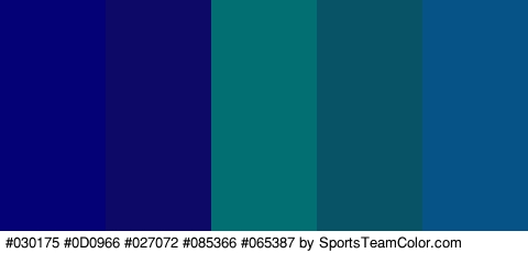 #030175 #0D0966 #027072 #085366 #065387 Colors