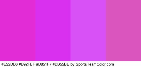 #E22DD6 #D92FEF #D851F7 #DB55BE Colors