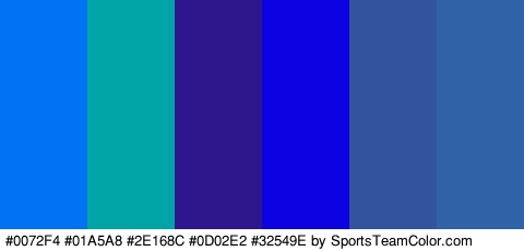 #0072F4 #01A5A8 #2E168C #0D02E2 #32549E #3062A8 Colors