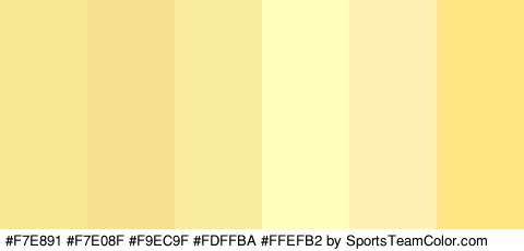 #F7E891 #F7E08F #F9EC9F #FDFFBA #FFEFB2 #FFE484 Colors