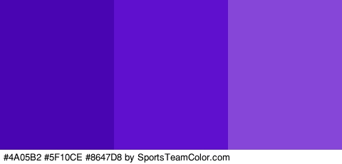 #4A05B2 #5F10CE #8647D8 Colors