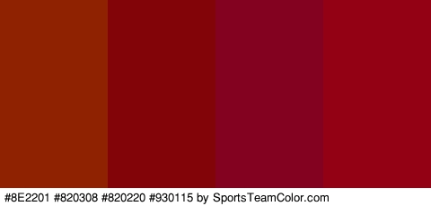 #8E2201 #820308 #820220 #930115 Colors