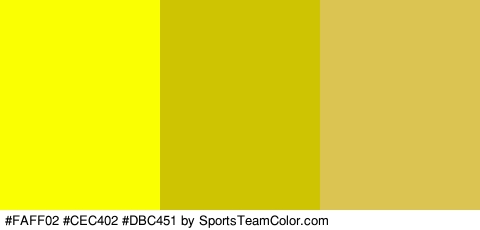 #FAFF02 #CEC402 #DBC451 Colors