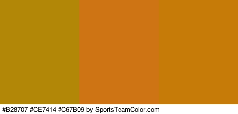 #B28707 #CE7414 #C67B09 Colors