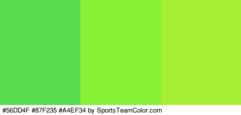 #56DD4F #87F235 #A4EF34 Colors