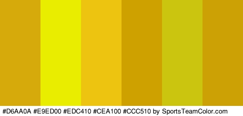 #D6AA0A #E9ED00 #EDC410 #CEA100 #CCC510 #CCA106 Colors