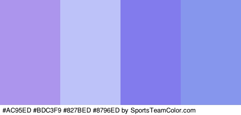 #AC95ED #BDC3F9 #827BED #8796ED Colors