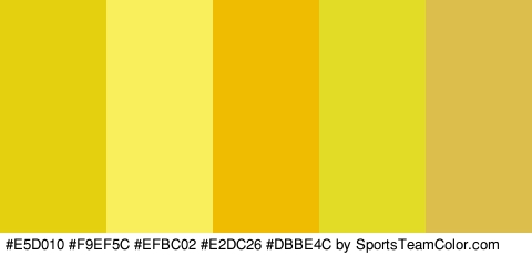 #E5D010 #F9EF5C #EFBC02 #E2DC26 #DBBE4C Colors