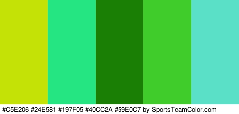 #C5E206 #24E581 #197F05 #40CC2A #59E0C7 Colors