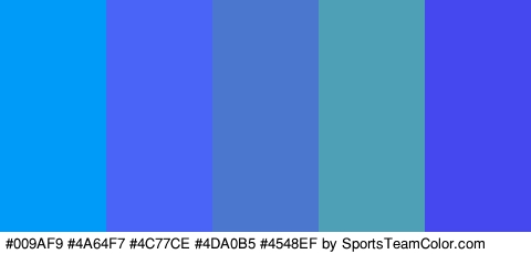 #009AF9 #4A64F7 #4C77CE #4DA0B5 #4548EF Colors