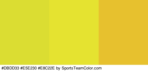 #DBDD33 #E5E230 #E8C22E Colors