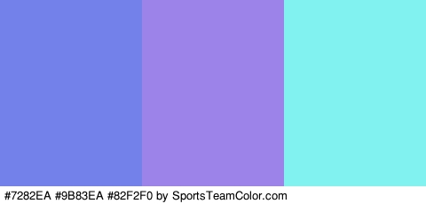 #7282EA #9B83EA #82F2F0 Colors