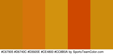 #C67905 #D6740C #D3920E #CE4800 #CC8B0A Colors