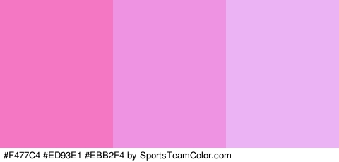 #F477C4 #ED93E1 #EBB2F4 Colors