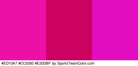 #ED10A7 #CC0260 #E20DBF Colors