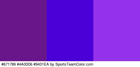 #671789 #4A00D6 #9431EA Colors