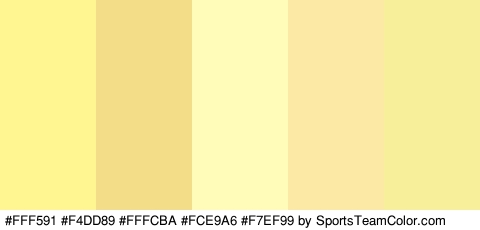 #FFF591 #F4DD89 #FFFCBA #FCE9A6 #F7EF99 Colors