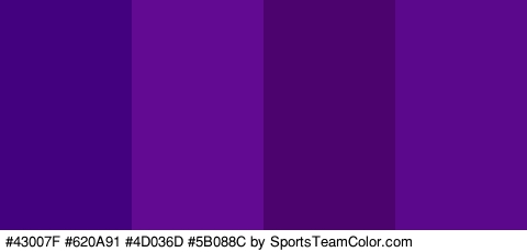 #43007F #620A91 #4D036D #5B088C Colors