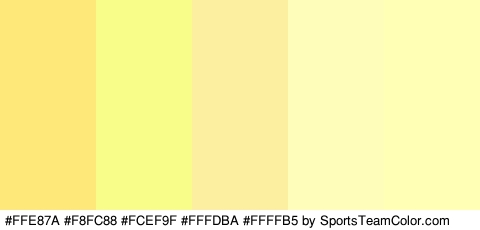 #FFE87A #F8FC88 #FCEF9F #FFFDBA #FFFFB5 Colors