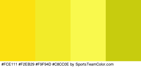 #FCE111 #F2EB29 #F9F94D #C8CC0E Colors